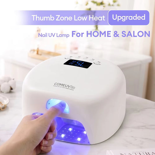 Dual-Zone Thumb & Hand UV LED Nail Lamp with Auto Sensor & Magnetic Base